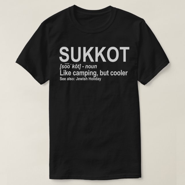 Camiseta Definición de sukkot - Regalo de vacaciones judías (Diseño del anverso)