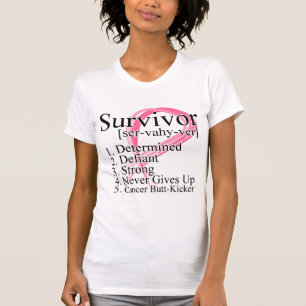 Camiseta Definición de superviviente - Cáncer de Mama