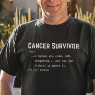 Camiseta Definición de superviviente de cáncer, conciencia