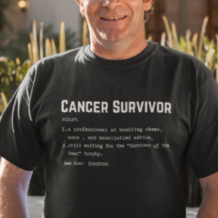 Camiseta Definición de superviviente de cáncer, sensibiliza
