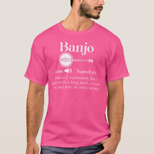 Camiseta Definición de sustantivo de banjo de música divert
