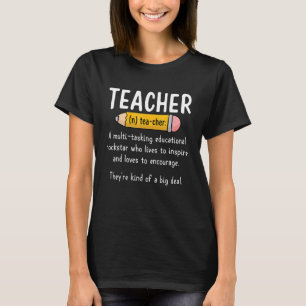 Camiseta Definición de sustantivo de maestro Educación Inst