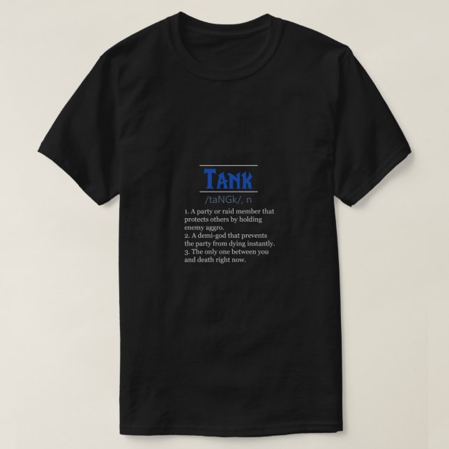Camiseta Definición de tanque (Diseño del anverso)