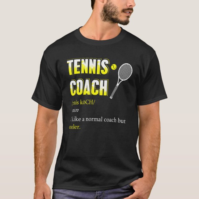 Camiseta Definición de Tenis de Entrenador de Tenis (Anverso)