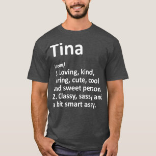 Camiseta Definición de TINA Nombre Personalizado Funny Cum
