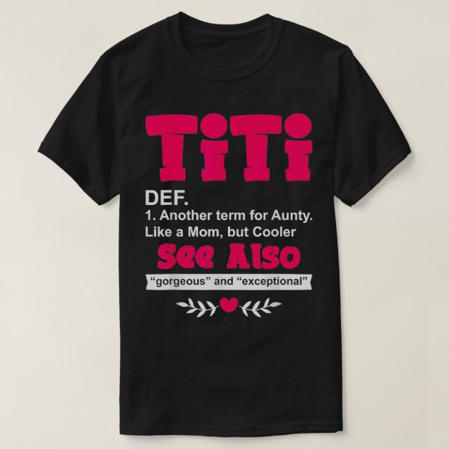 Camiseta Definición de titi (Diseño del anverso)