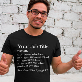 Camiseta Definición De Título De Trabajo Personalizado Para