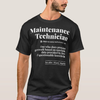 Camiseta Definición de trabajo Gracioso regalo de Técnico d