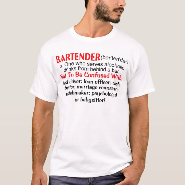 Camiseta Definición de un camarero (Anverso)