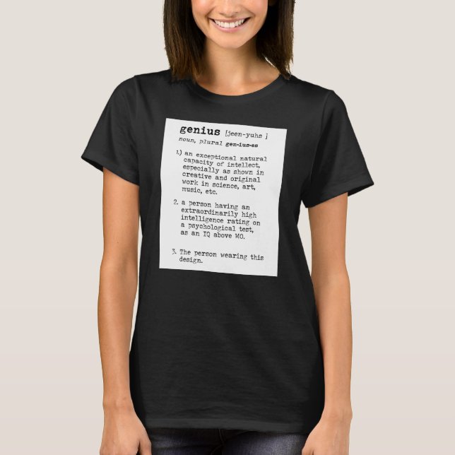 Camiseta Definición de un genio (Anverso)