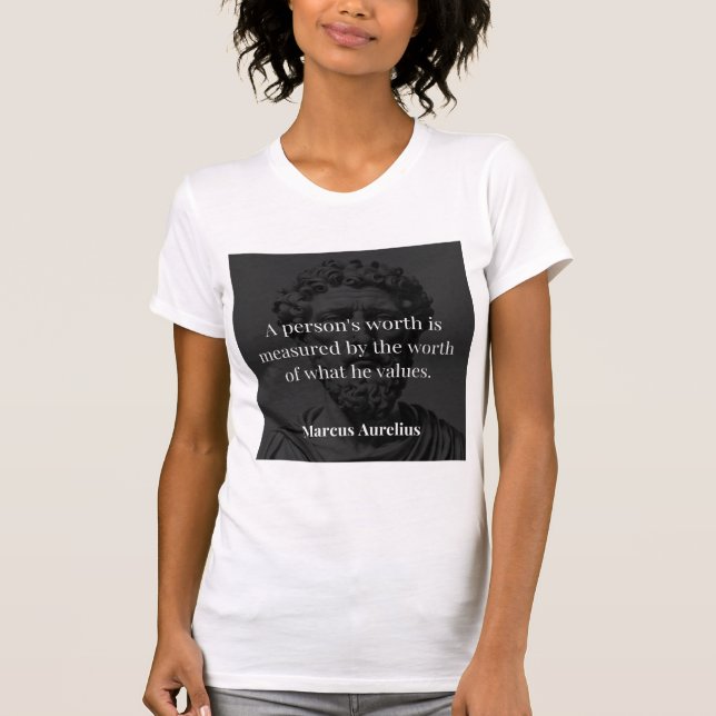 Camiseta Definición de Valor: Marcus Aurelius en Valores (Anverso)