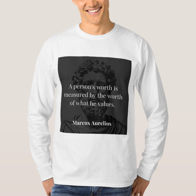 Camiseta Definición de Valor: Marcus Aurelius en Valores (Anverso)