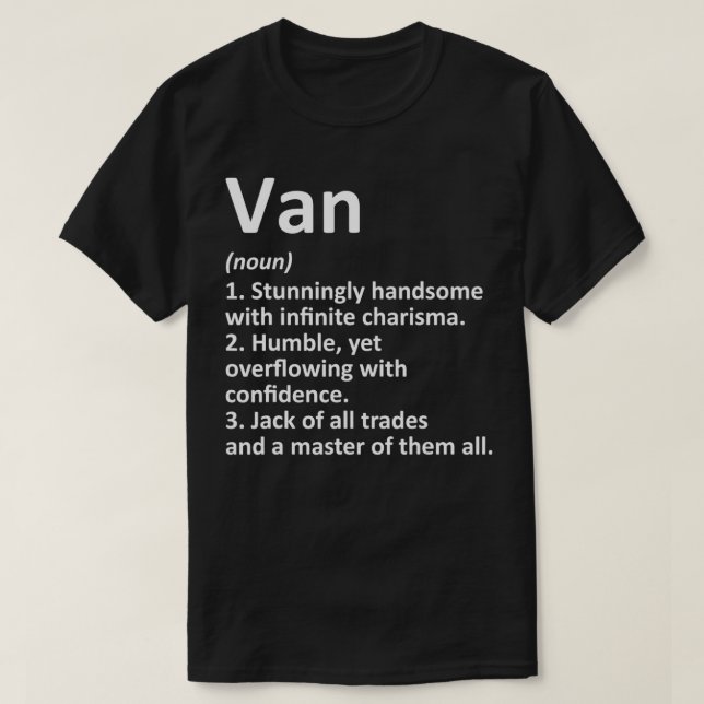 Camiseta Definición de VAN Nombre Personalizado Funny Cumpl (Diseño del anverso)