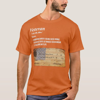 Camiseta Definición de Veterano Patriótico Veterano Comprob