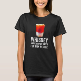 Camiseta Definición De Whiskey Agua Marrón Mágica Para Gent