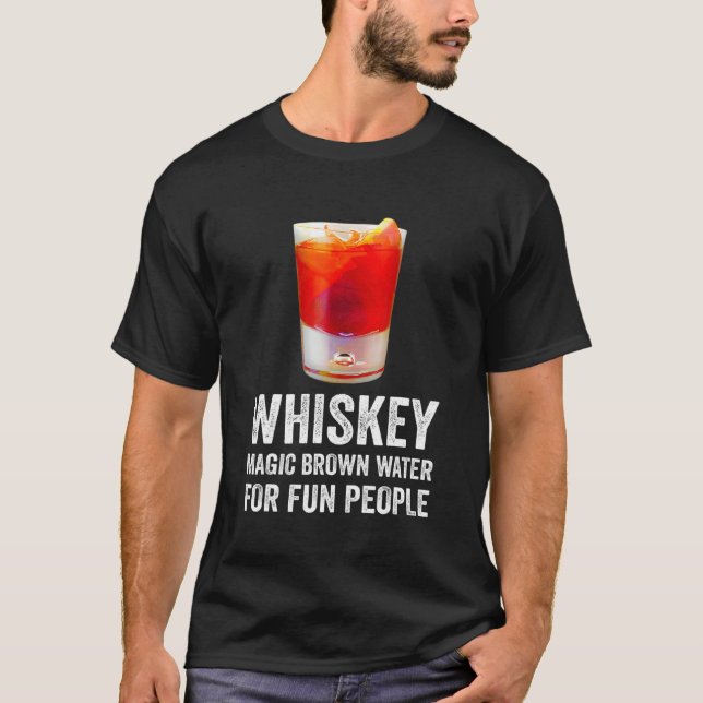 Camiseta Definición De Whiskey Agua Marrón Mágica Para Gent (Anverso)