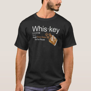 Camiseta Definición De Whiskey Agua Marrón Mágica Para Gent