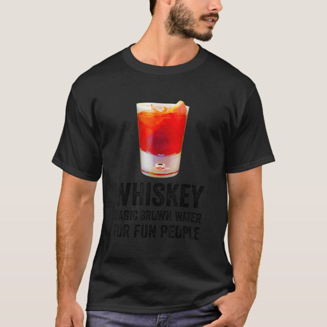 Camiseta Definición De Whiskey Agua Marrón Mágica Para Gent (Anverso)