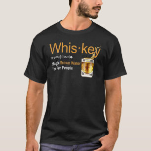 Camiseta Definición De Whiskey Agua Marrón Mágica Para Gent
