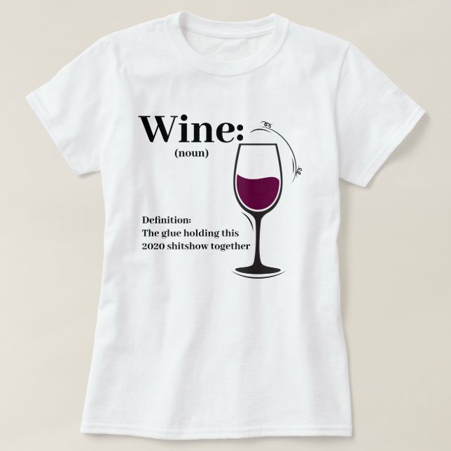 Camiseta Definición de Wine divertida 2020 (Diseño del anverso)