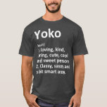 Camiseta Definición de YOKO Nombre Personalizado Funny Cump<br><div class="desc">Definición de YOKO Nombre personalizado Cumpleaños divertida. Consulta nuestra selección de camisetas de cumpleaños para lo mejor en piezas únicas o personalizados hechas a mano de nuestras tiendas.</div>