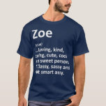 Camiseta Definición de ZOE Nombre Personalizado Funny Cumpl<br><div class="desc">Definición ZOE Nombre Personalizado Diez de Aniversario Gracioso . Consulta nuestra selección de camisetas de cumpleaños para lo mejor en piezas únicas o personalizados hechas a mano de nuestras tiendas.</div>