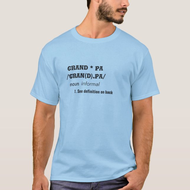 Camiseta Definición del abuelo (Anverso)