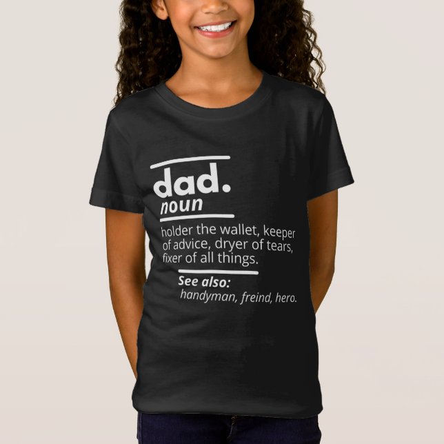 Camiseta Definición del diccionario de papá - Regalo del Dí (Anverso)