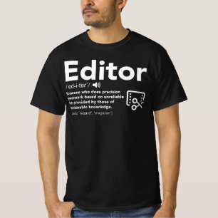 Camiseta Definición del editor: regalo divertido para el ed