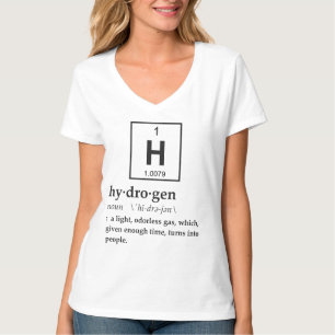 Camiseta Definición del hidrógeno