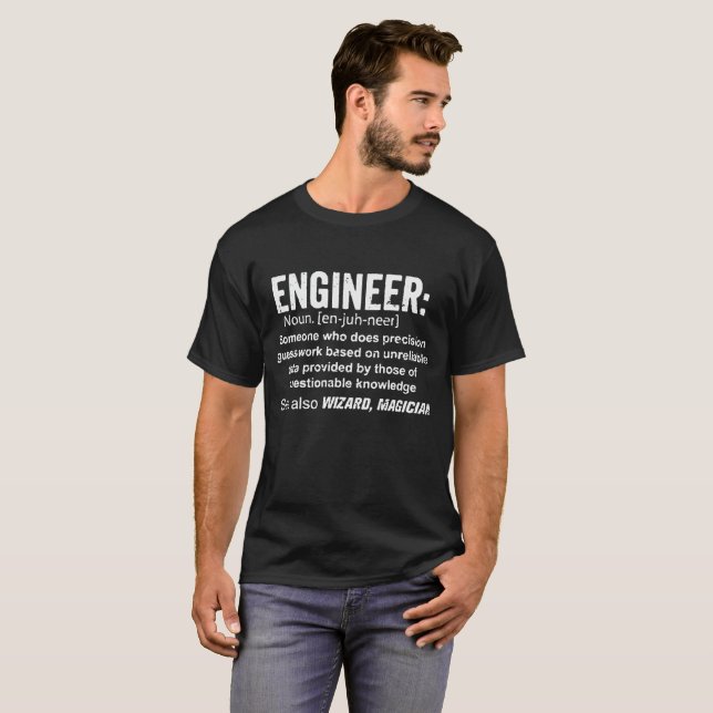Camiseta Definición del ingeniero (Anverso completo)