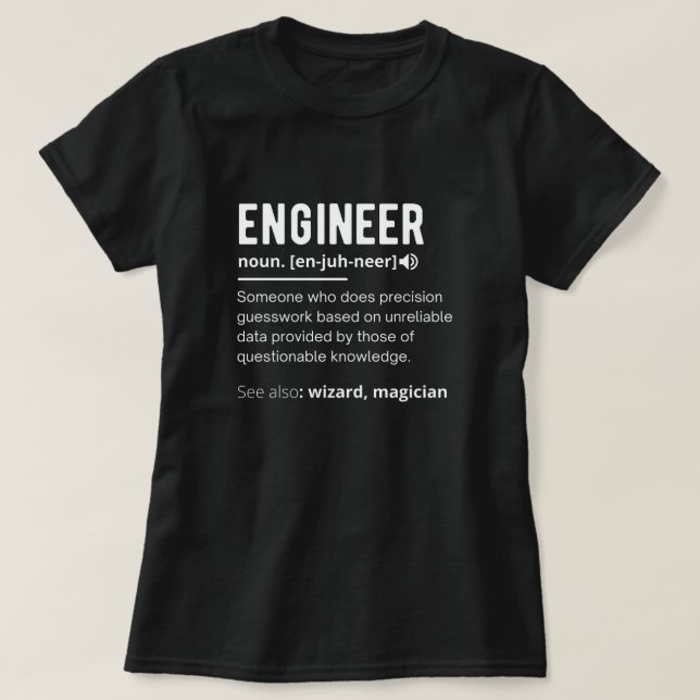 CAMISETA DEFINICIÓN DEL INGENIERO (Diseño del anverso)