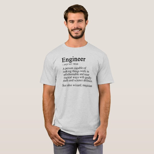 Camiseta Definición del ingeniero (Anverso completo)