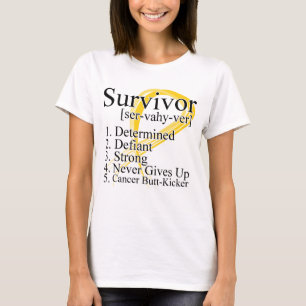 Camiseta Definición del superviviente - cáncer de