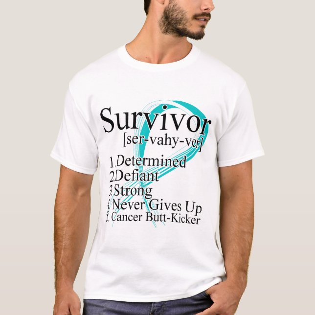 Camiseta Definición del superviviente - cáncer de cuello (Anverso)