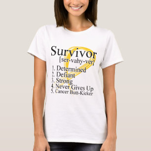 Camiseta Definición del superviviente - cáncer de la niñez
