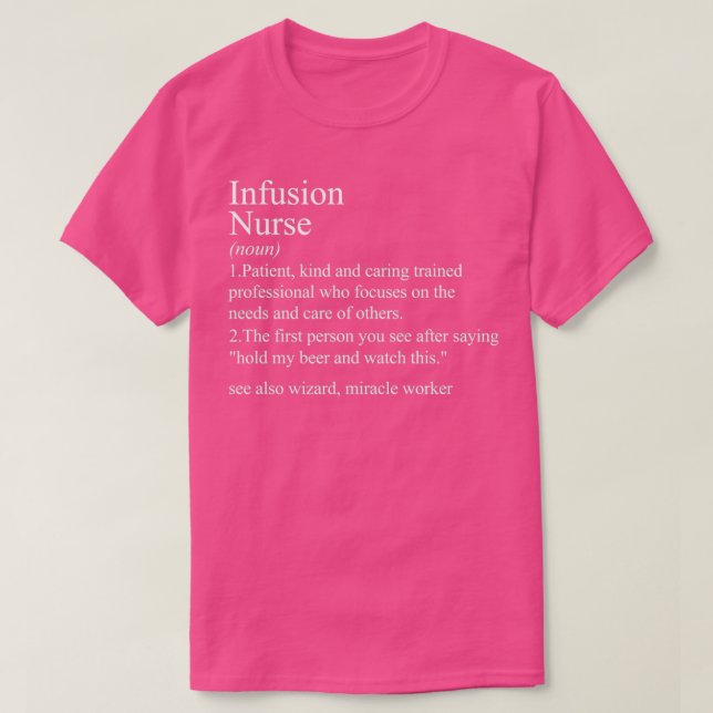 Camiseta definición diversa Enfermero de infusión (Diseño del anverso)