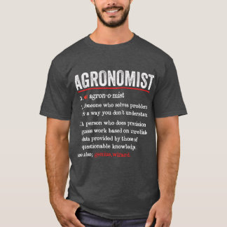 Camiseta Definición Divertida de Agrónomo Agronomía Agrónom