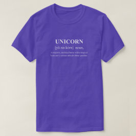 Camiseta Definición Divertida de Animal Unicornio con Texto