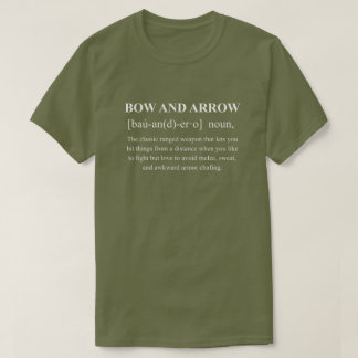 Camiseta Definición Divertida de Arco y Flecha con Texto Bl
