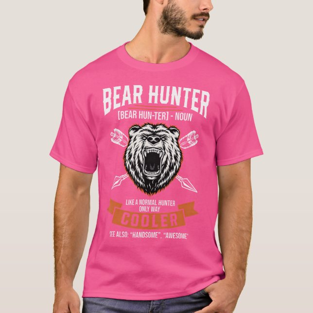Camiseta Definición divertida de Bear Hunter Noun (Anverso)