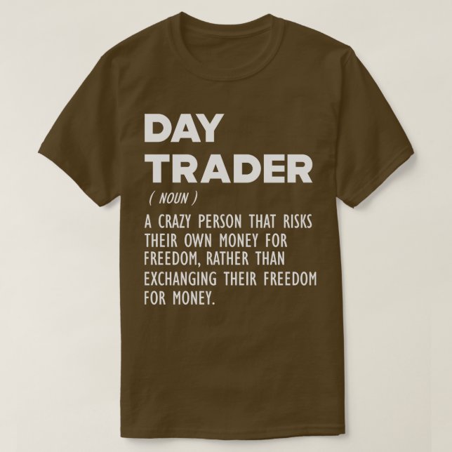 Camiseta Definición divertida de Day Trader b (Diseño del anverso)