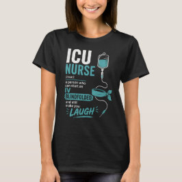 Camiseta Definición divertida de enfermera de UCI con goteo