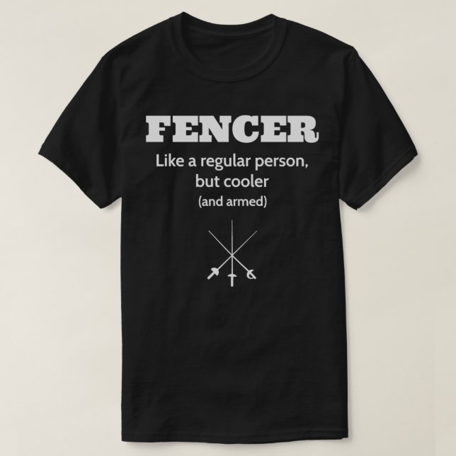 Camiseta Definición divertida de Fencer (Diseño del anverso)