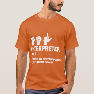 Camiseta Definición divertida de intérprete de ASL Personas