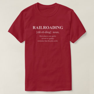 Camiseta Definición divertida de juego ferroviario con text