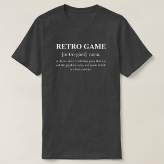 Camiseta Definición Divertida de Juego Retro con Texto Blan