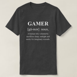 Camiseta Definición Divertida de Jugador con Texto Blanco
