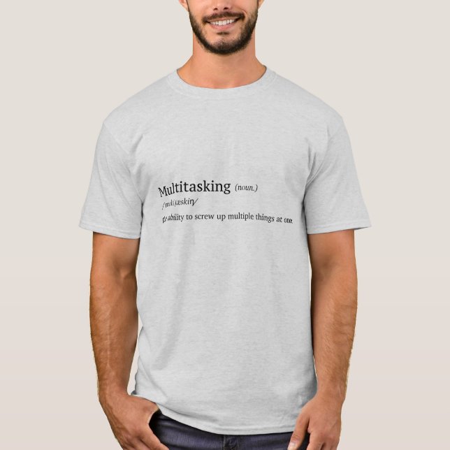 Camiseta Definición divertida de los trabajos múltiple (Anverso)