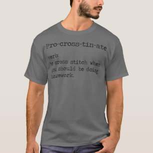 Camiseta Definición divertida de ProCrossTinAte Cross Stitc